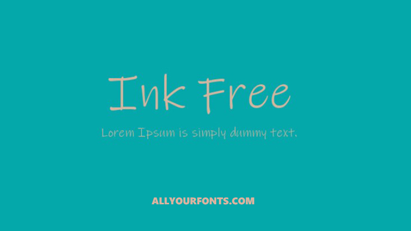 Font Chữ Đẹp 864 Inkfree