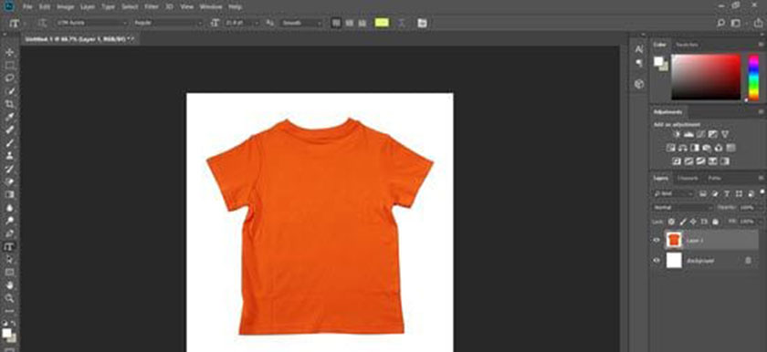 áo cần đổi màu trong photoshop