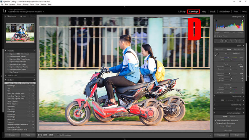 cách mở develop