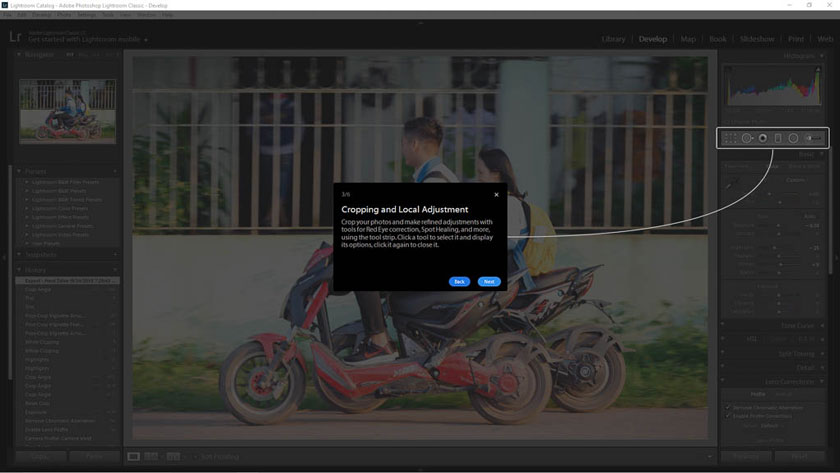 các tùy chỉnh develop trong lightroom 2019