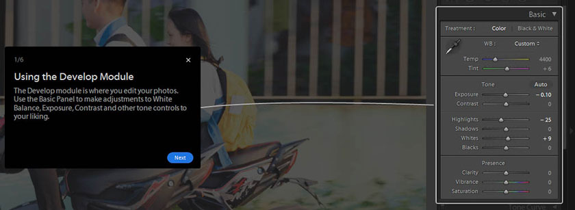 develop trong phần mềm lightroom có gì đặc biệt