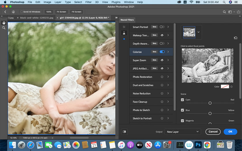 kết quả chuyển ảnh chân dung sang ảnh màu bằng photoshop