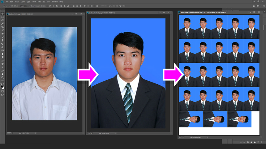 Cách tạo ảnh hộ chiếu bằng photoshop