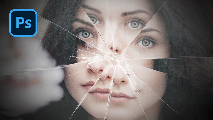 Cách tạo hiệu ứng gương vỡ trong Photoshop